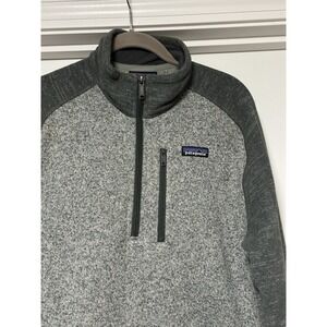 Patagonia,‎ Men's Better Sweater Quarter Zip Pullover, Gray Fleece, Size Medium